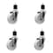 Service Caster 4'' SS Nylon Wheel Swivel 1-7/8'' Expanding Stem Caster Set, 4PK SCC-SSEX20S414-NYS-178-4 - alternate 1